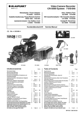 Video Camera Recorder VHS-C CR-5000 7.618.646; Blaupunkt Ideal, (ID = 2995357) TV-studio