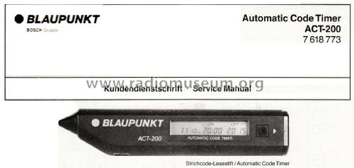 VPS Video Recorder Automatic Code Timer RTV-720 Digital; Blaupunkt Ideal, (ID = 2852359) R-Player