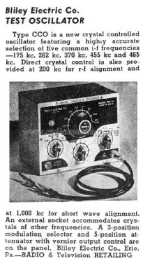 Crystal Controlled Oscillator 1A; Bliley Electric (ID = 1208365) Ausrüstung