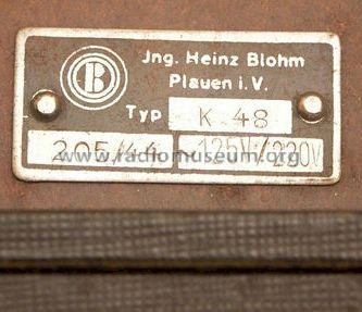 Universal-Prüfgerät K48; Blohm, Ing. Heinz; (ID = 1328756) Ausrüstung