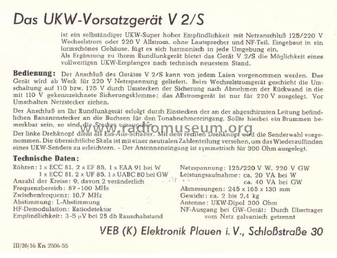 Vorsatzgerät V2S; Blohm, Ing. Heinz; (ID = 2981869) Adapter