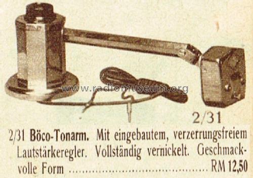 Böco-Tonarm ; Böhme & Co. Böco; (ID = 1737144) Microphone/PU