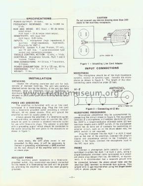 20 Watt Transistor P.A. Amplifier Solid State Series C20; Challenger Amplifier (ID = 1883802) Ampl/Mixer