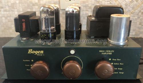 High Fidelity Amplifier PH10-1 Series AD-14; Bogen -Presto, David (ID = 2905250) Ampl/Mixer