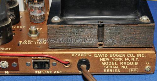 FM-AM Receiver RR501B; Bogen -Presto, David (ID = 983455) Radio