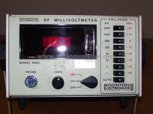 RF Millivoltmeter 92A-S2; Boonton Electronics (ID = 1304688) Equipment