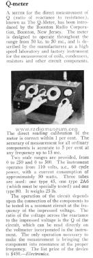 Boonton Q-Meter 100-A; Boonton Radio Corp.; (ID = 1243768) Equipment