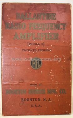 Radio frequency amplifying unit model 5 ; Boonton Rubber Mfg. (ID = 1077176) Ampl. RF