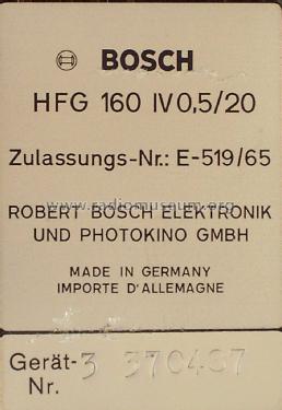 Handfunksprecher HFG 160 IV 0,5/20; Bosch; Deutschland (ID = 2590388) Commercial TRX