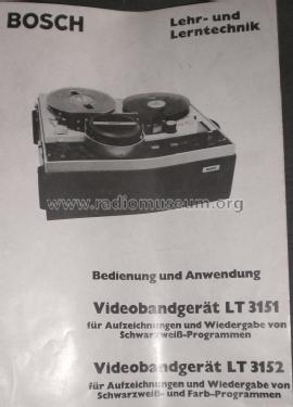 Videobandgerät LT3152; Bosch; Deutschland (ID = 1727593) R-Player