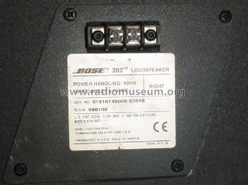 Loudspeaker 203; BOSE Corporation; (ID = 496359) Speaker-P