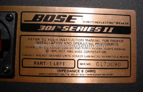 bose 301 series ii specs