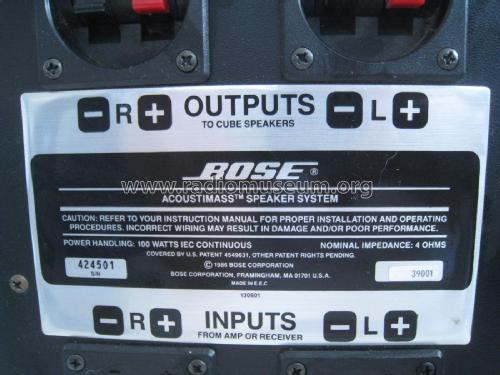 Acoustimass ; BOSE Corporation; (ID = 2107565) Speaker-P