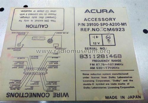 Acura Premium 2100 39100-SPO-A200-M1 Ref.No. CM6923; BOSE Corporation; (ID = 2887183) Car Radio