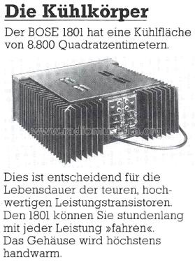 Dual Channel Power Amplifier 1801; BOSE Corporation; (ID = 2385788) Verst/Mix