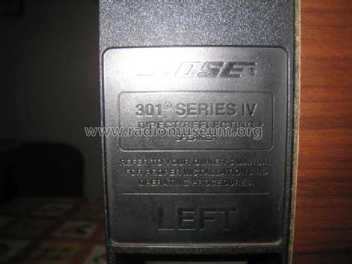 301 Series IV ; BOSE Corporation; (ID = 1730446) Speaker-P