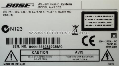 Wave Music System AWRCC3; BOSE Corporation; (ID = 1508101) Radio