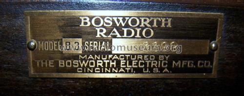 B3; Bosworth Electric (ID = 2132891) Radio