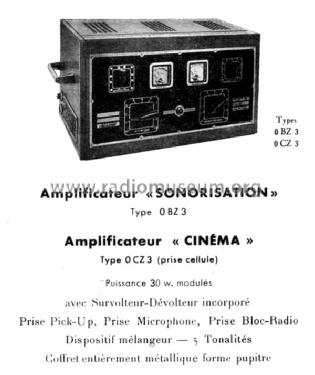 Amplificateur 'Cinéma' 0CZ3; Bouyer, Paul (ID = 1450071) Ampl/Mixer