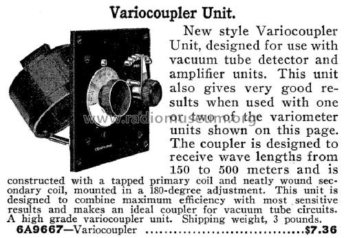 Unit Panel Variocoupler Type B; Bowman & Co., A.W.; (ID = 1003174) Radio part