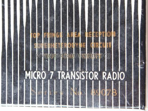 Micro 7 Transistor 89078; Bradford; brand of (ID = 2513035) Radio