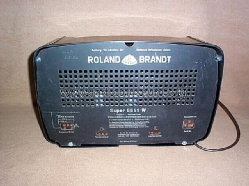 6651W; Brandt Roland Brandt (ID = 1182577) Radio