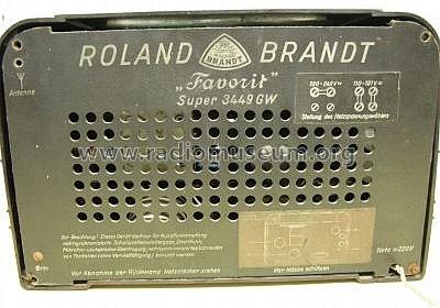 Favorit 3449 II-KM; Brandt Roland Brandt (ID = 122725) Radio