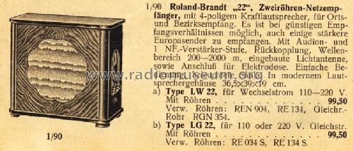 LG22; Brandt Roland Brandt (ID = 1224194) Radio