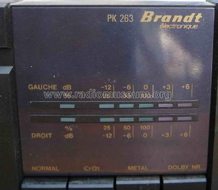 Ligne France lecteur enregistreur de cassette PK263; Brandt electronique (ID = 1234857) Sonido-V