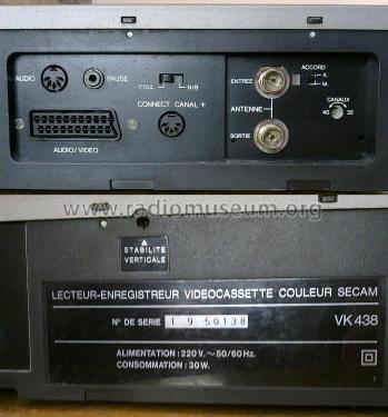 Magnétoscope Videorecorder VHS Secam VK438; Brandt electronique (ID = 1538872) R-Player