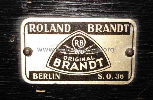 Orts- und Fernempfänger O3 ; Brandt Roland Brandt (ID = 1373045) Radio