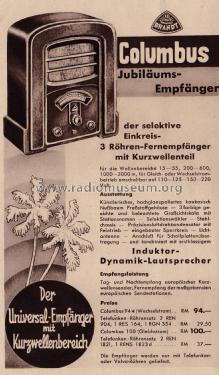 Columbus 100 ; Brandt Roland Brandt (ID = 1933602) Radio