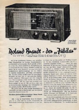 Jubilar 40GWK; Brandt Roland Brandt (ID = 2021669) Radio