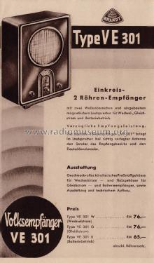 Volksempfänger VE301W; Brandt Roland Brandt (ID = 1933600) Radio