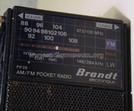 AM/FM Pocket Radio PP29; Brandt electronique (ID = 2097780) Radio