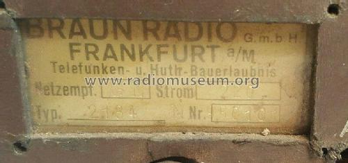 2134 GL; Braun; Frankfurt (ID = 2419692) Radio