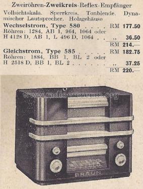 580; Braun; Frankfurt (ID = 1400968) Radio