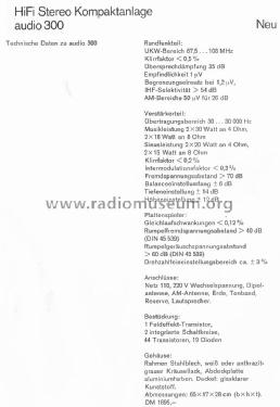 Audio 300; Braun; Frankfurt (ID = 1753672) Radio