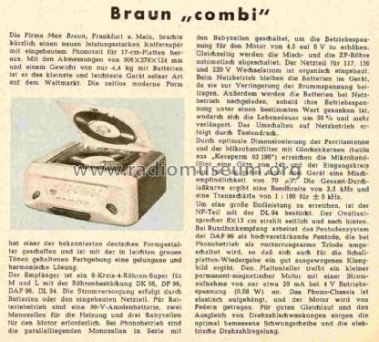 combi ; Braun; Frankfurt (ID = 727236) Radio