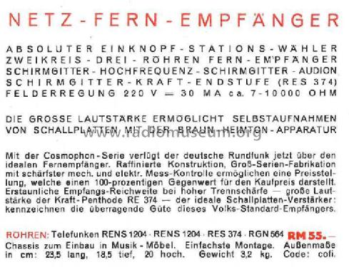 Cosmophon 444W; Braun; Frankfurt (ID = 1263706) Radio