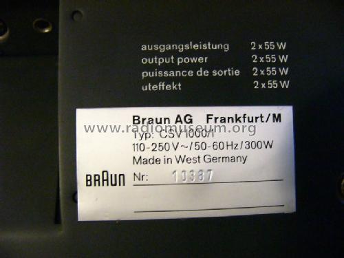 CSV1000/1; Braun; Frankfurt (ID = 1718806) Ampl/Mixer