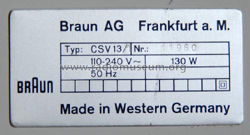 CSV13/1; Braun; Frankfurt (ID = 847759) Ampl/Mixer