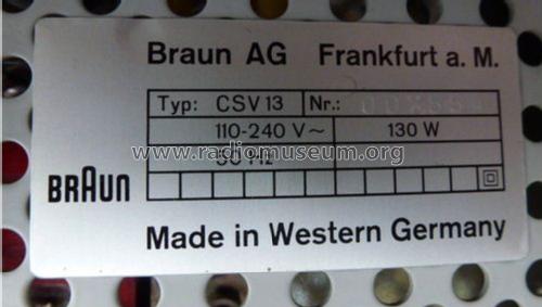 CSV13; Braun; Frankfurt (ID = 1368725) Ampl/Mixer