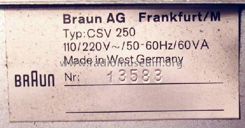 CSV250; Braun; Frankfurt (ID = 1123192) Ampl/Mixer