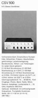 CSV500; Braun; Frankfurt (ID = 1753514) Ampl/Mixer