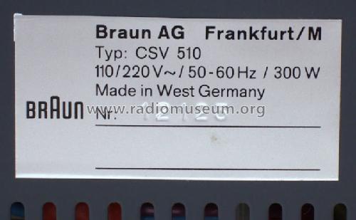 CSV510; Braun; Frankfurt (ID = 491641) Verst/Mix