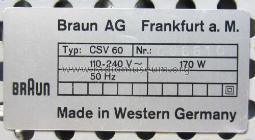 CSV60; Braun; Frankfurt (ID = 2809837) Verst/Mix