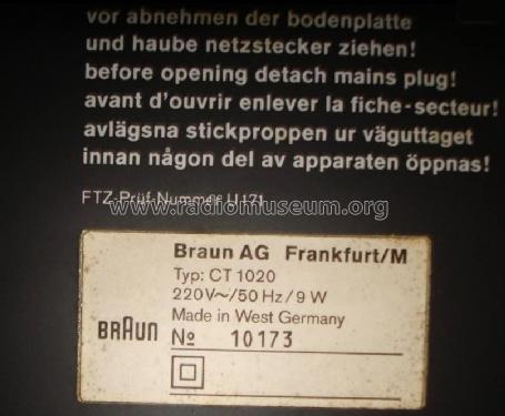 CT1020; Braun; Frankfurt (ID = 1777675) Radio