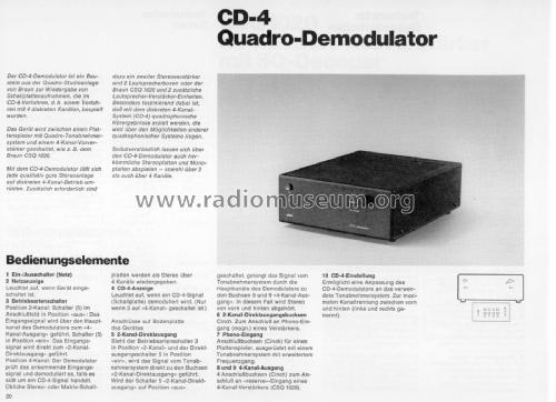 Demodulator CD4; Braun; Frankfurt (ID = 1881579) mod-past25