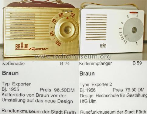 Exporter ; Braun; Frankfurt (ID = 1033771) Radio